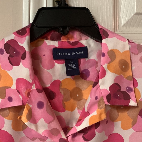 VINTAGE SILK PRESTON & YORK BLOUSE - Picture 4 of 5